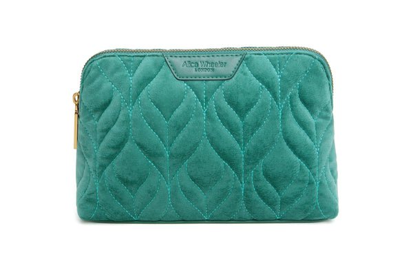 Velvet Make Up Bag/Teal - RUTHERFORD & Co