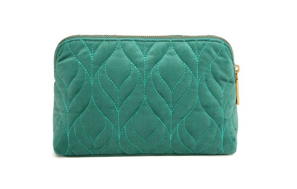 Velvet Make Up Bag/Teal - RUTHERFORD & Co