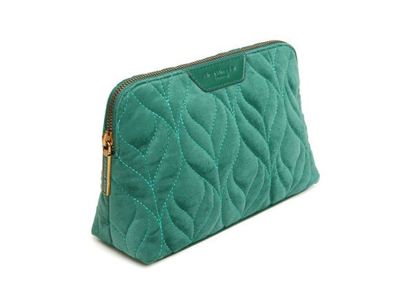 Velvet Make Up Bag/Teal - RUTHERFORD & Co