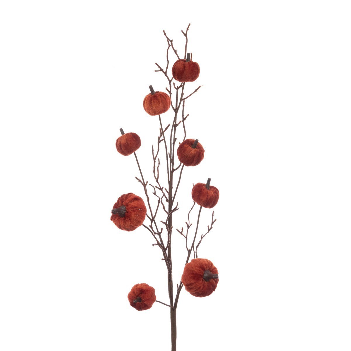 Velvet Pumpkin Spray 74cm – Rust - RUTHERFORD & Co