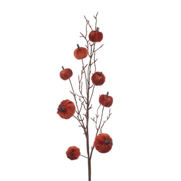 Velvet Pumpkin Spray 74cm – Rust - RUTHERFORD & Co