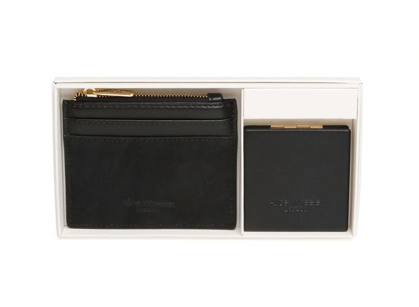 Verona Coin Purse w Mirror Gift Set/Black - RUTHERFORD & Co