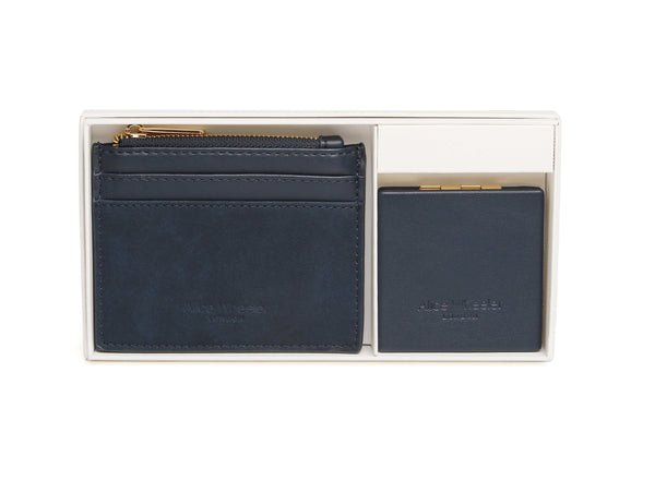 Verona Coin Purse w Mirror Gift Set/Navy - RUTHERFORD & Co
