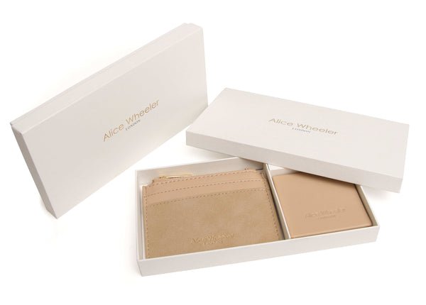 Verona Coin Purse w Mirror Gift Set/Sand - RUTHERFORD & Co