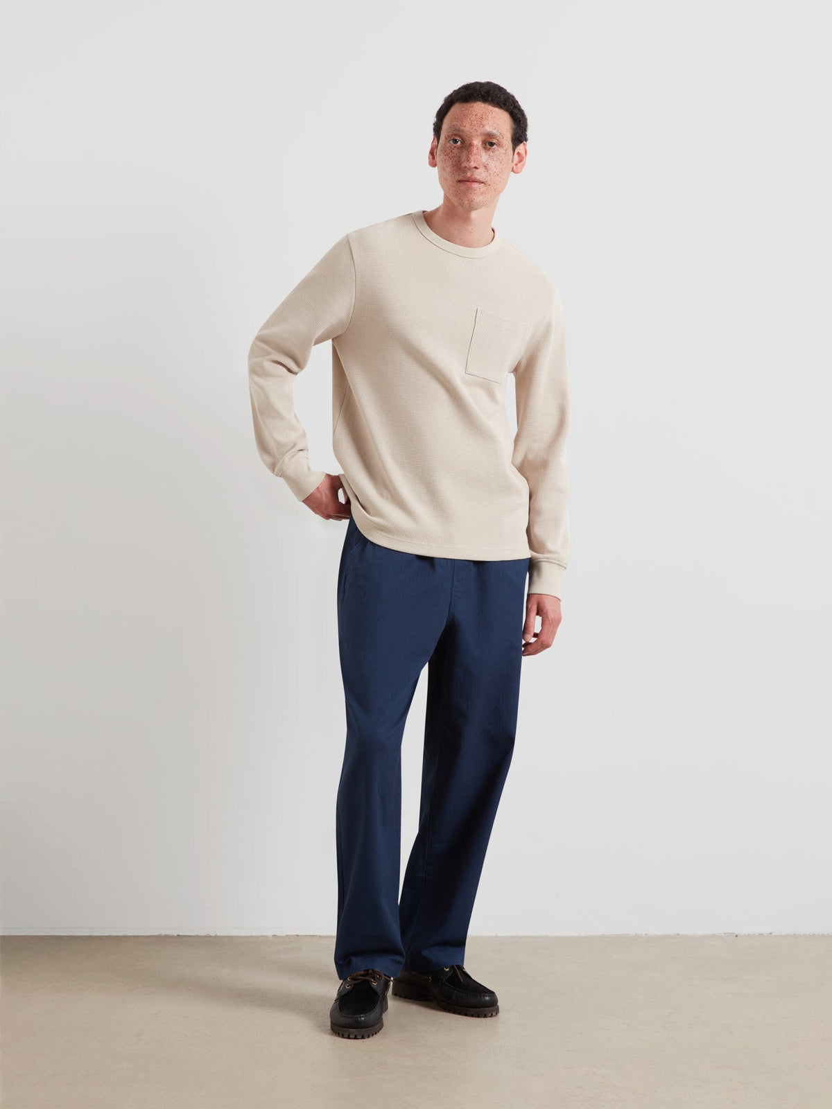 Littrow Long Sleeve Pocket T-Shirt In Putty