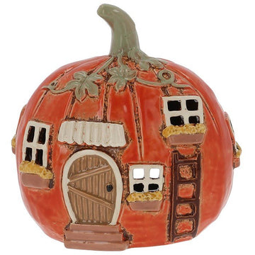 Village Pottery Autumn Pumpkin House Tealight - RUTHERFORD & Co