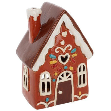 Village Pottery Gingerbread Tall House Tealight - RUTHERFORD & Co