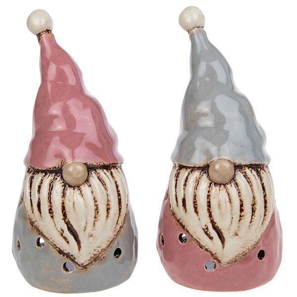 Village Pottery Gonk Tealight Large Pink Or Grey - RUTHERFORD & Co
