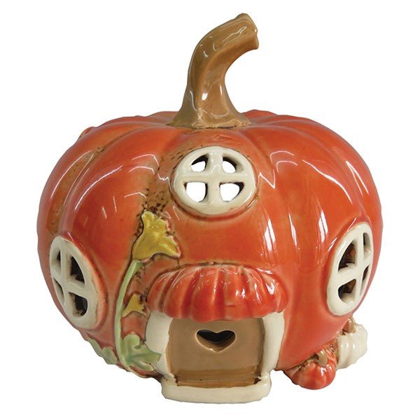 Village Pottery Pumpkin House Tealight - RUTHERFORD & Co