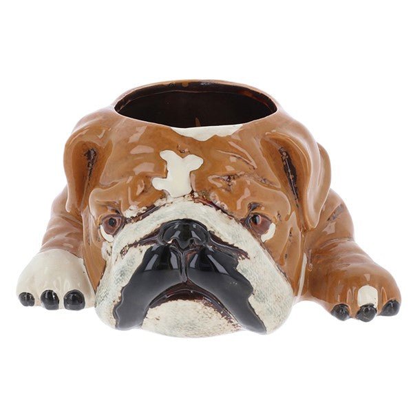 Village Pottery Top Dog Bulldog Planter - RUTHERFORD & Co