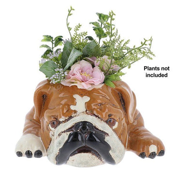 Village Pottery Top Dog Bulldog Planter - RUTHERFORD & Co