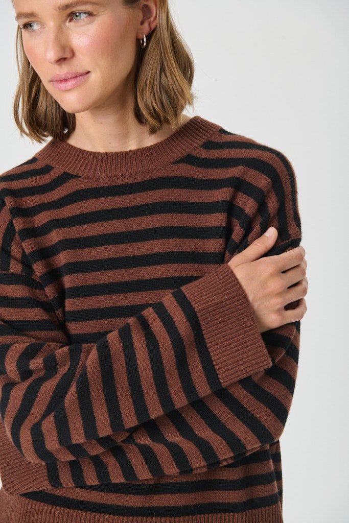 VinasPW Pu Pullover - Sorrel Horse/black Stripe - RUTHERFORD & Co