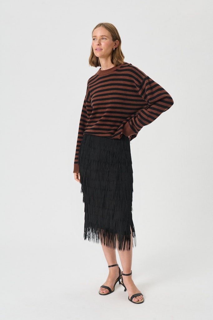 VinasPW Pu Pullover - Sorrel Horse/black Stripe - RUTHERFORD & Co