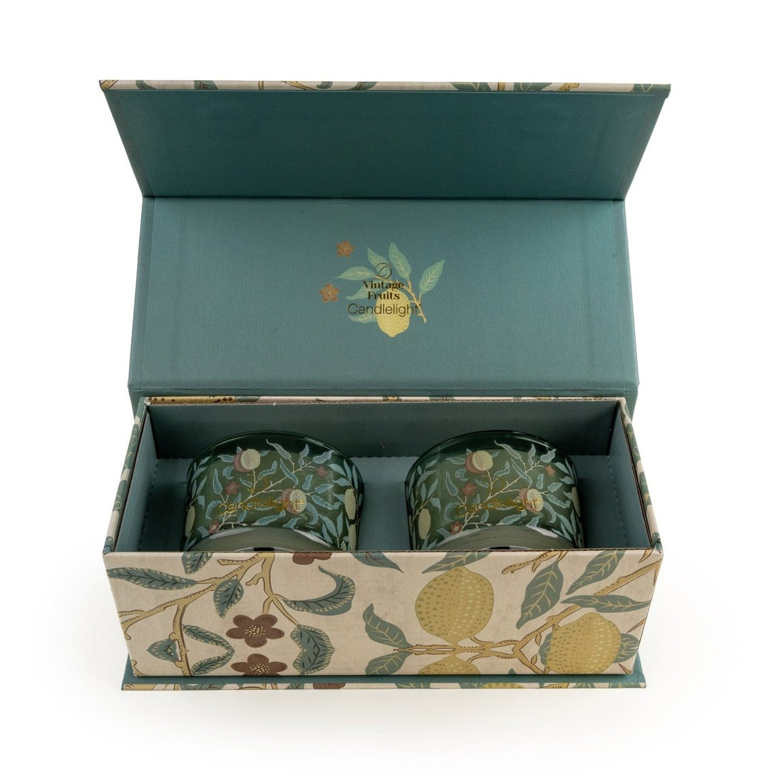 Vintage Fruits Glass Candles in Box - Set of 2 - RUTHERFORD & Co