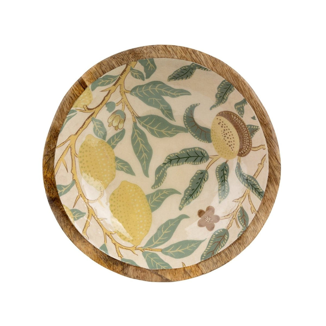 Vintage Fruits Mango Wood Bowl 25cm - RUTHERFORD & Co