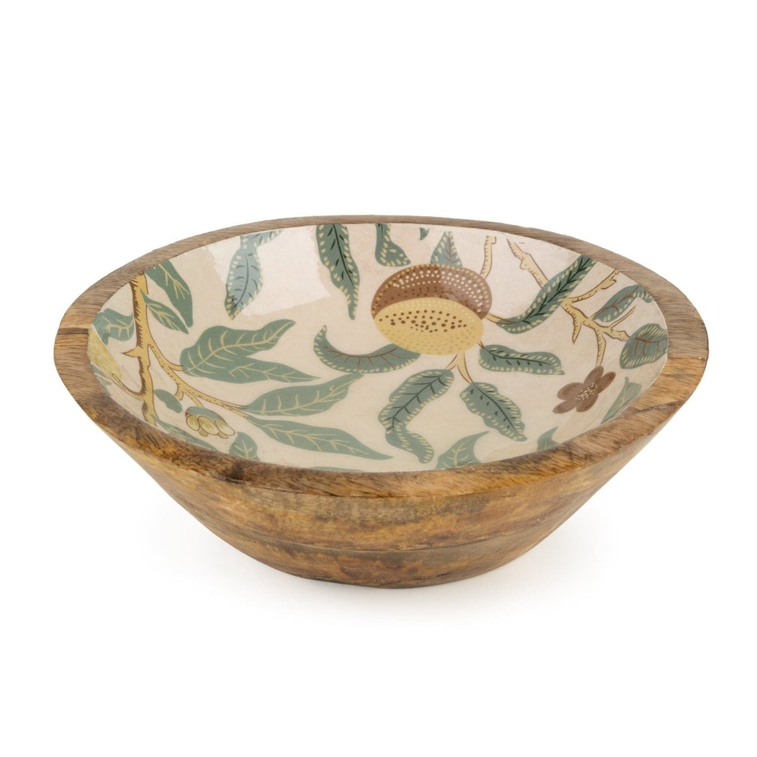 Vintage Fruits Mango Wood Bowl 25cm - RUTHERFORD & Co
