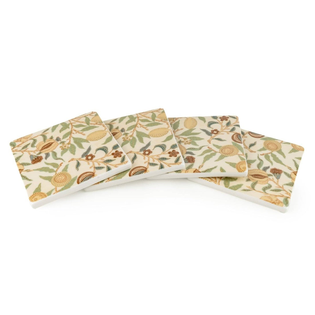Vintage Fruits Square Ceramic Coasters - Set of 4 - RUTHERFORD & Co