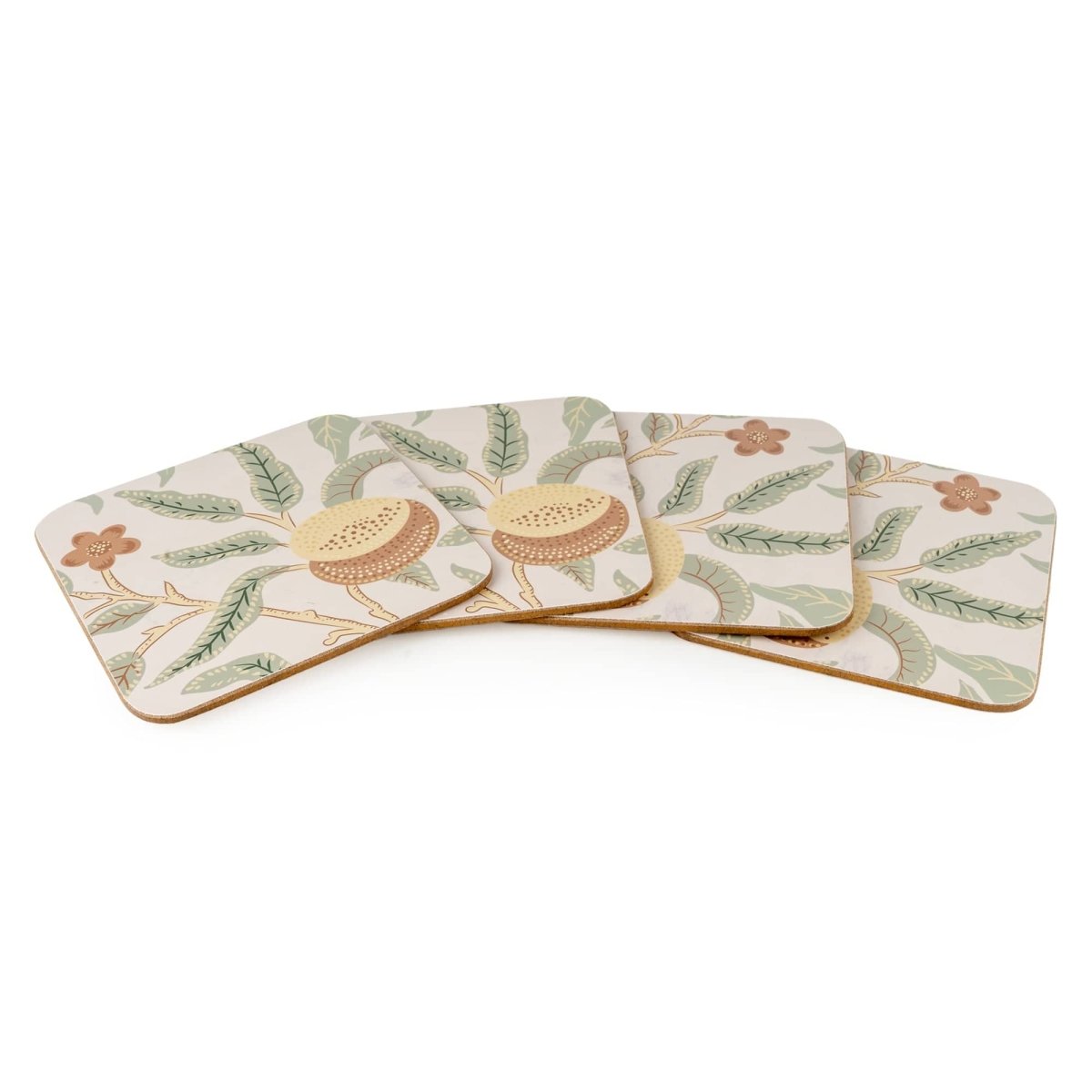 Vintage Fruits Wooden Coasters - Set of 4 - RUTHERFORD & Co