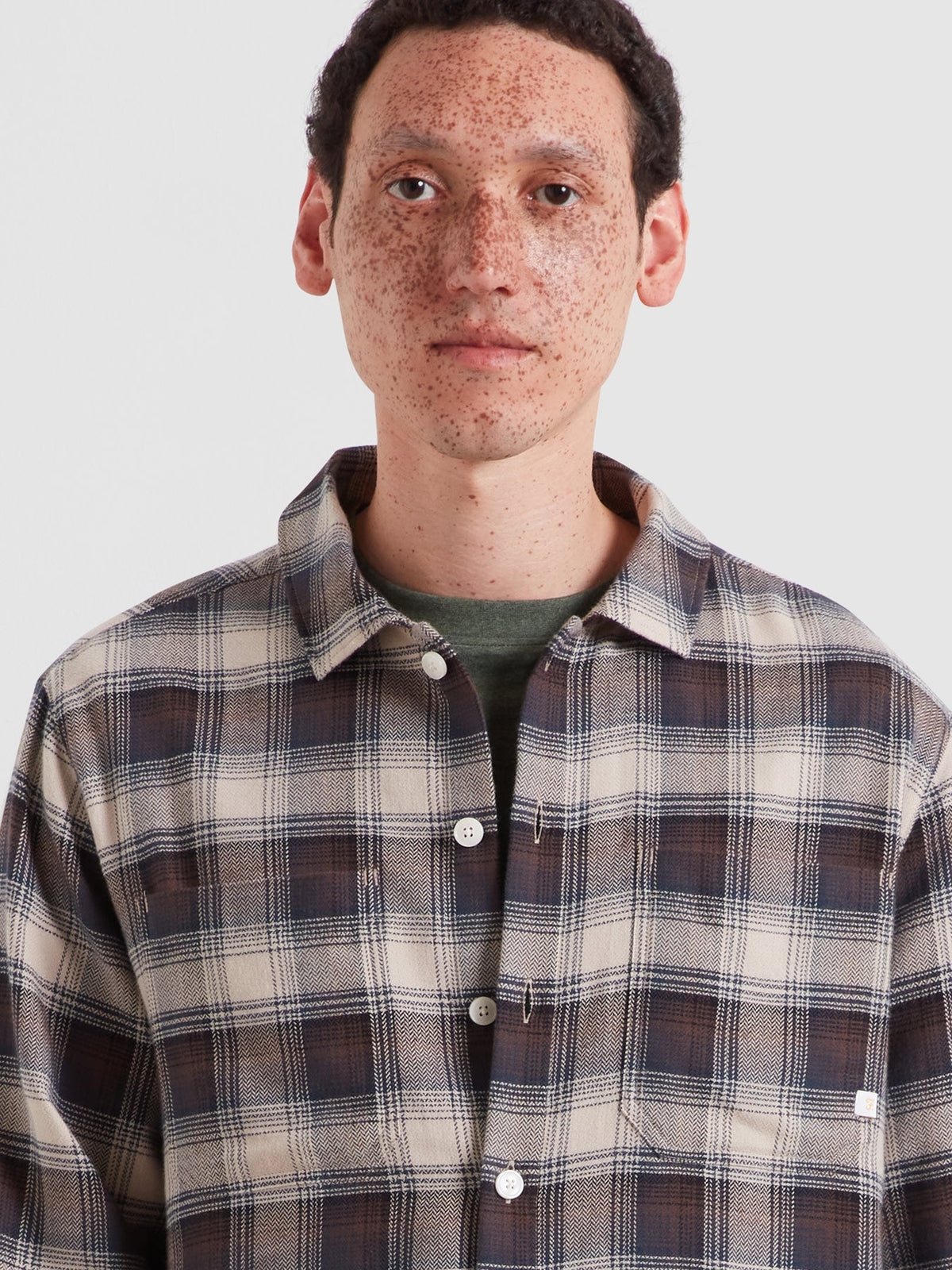 Lavelle Check Overshirt In Dark Brown