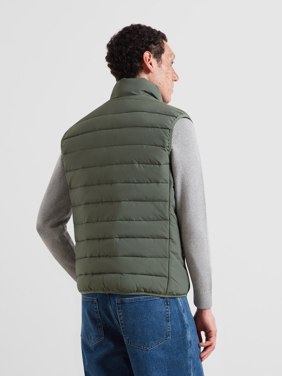 Kennedy Wadded Gilet In Rosemary
