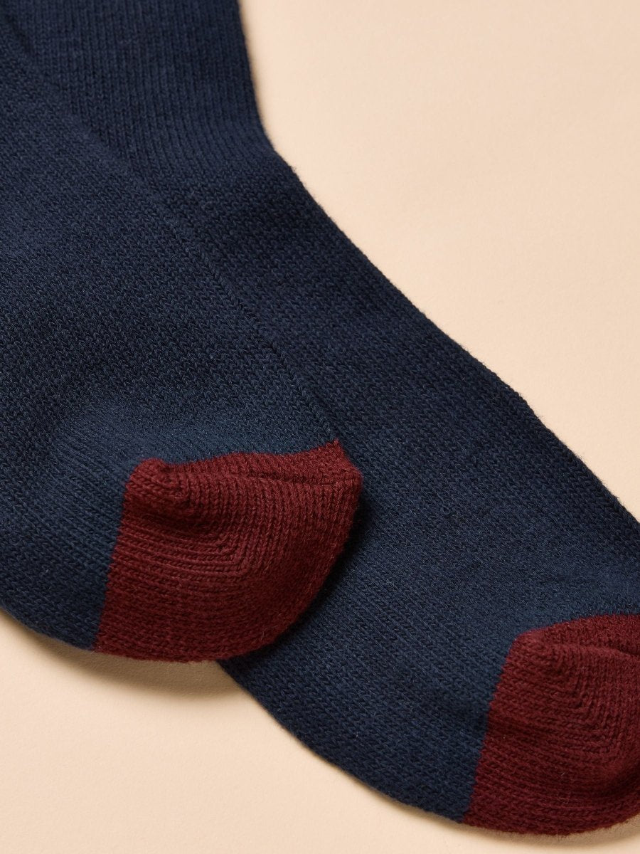 Wader Multi Navy Welly Socks - RUTHERFORD & Co