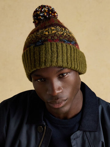 Walcott Green Bobble Hat - RUTHERFORD & Co