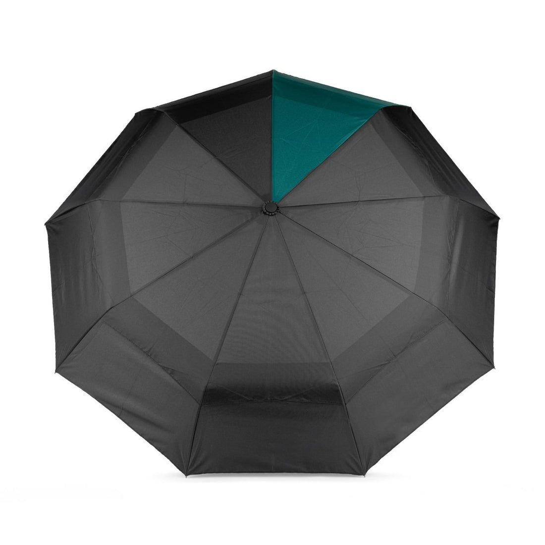 Waterloo Umbrella Medium Recycled Nylon - Black Teal - RUTHERFORD & Co