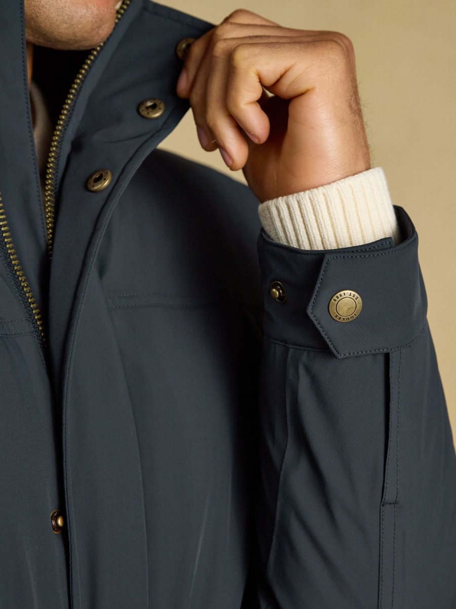 Waterproof Padded Field Coat - Navy - RUTHERFORD & Co