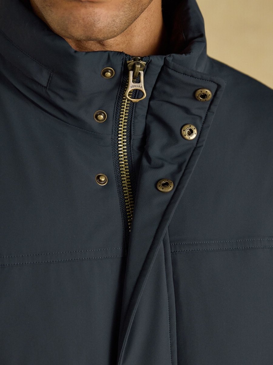 Waterproof Padded Field Coat - Navy - RUTHERFORD & Co