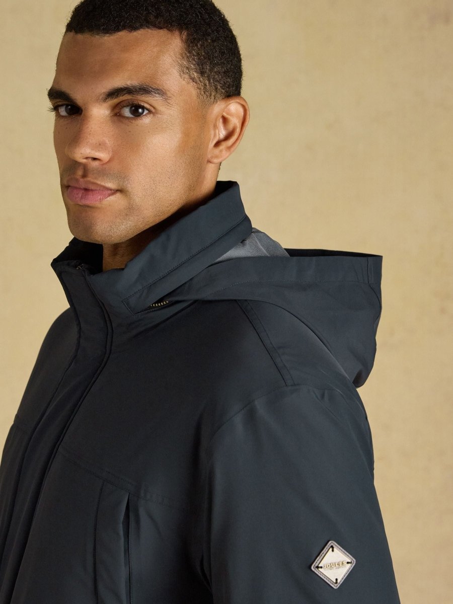 Waterproof Padded Field Coat - Navy - RUTHERFORD & Co