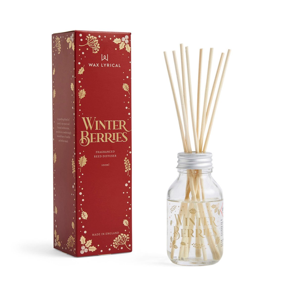 Wax Lyrical Christmas 100ml Reed Diffuser Winter Berries - RUTHERFORD & Co