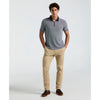 Jacquard Tipped 1/4 Zip Polo Shirt In Dark Sapphire