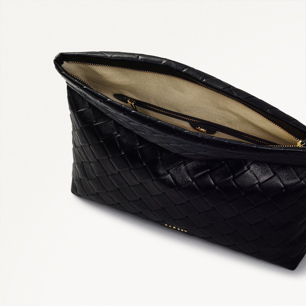 WEAVER LANE/BLACK/MEDIUM FLAPOVER CLUTCH - RUTHERFORD & Co