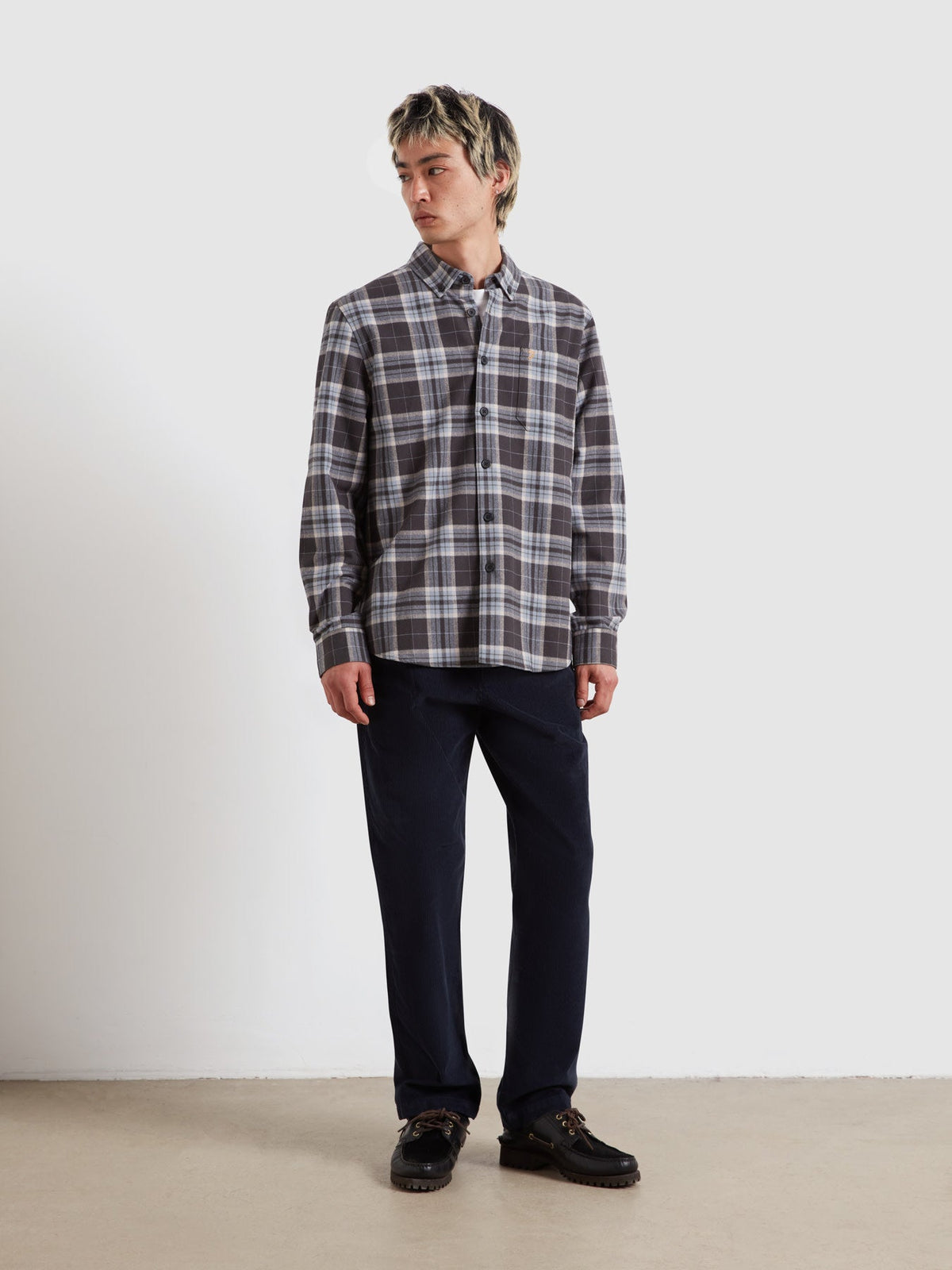 Marvin Relaxed Fit Check Flannel Shirt In Rosemary