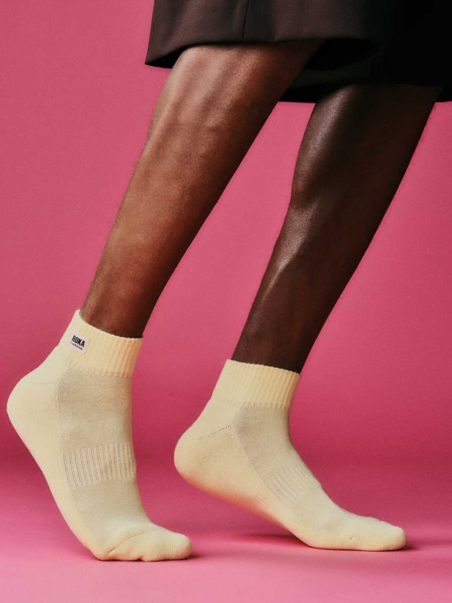 Wembley Ankle Socks for Women in Lemonade - RUTHERFORD & Co
