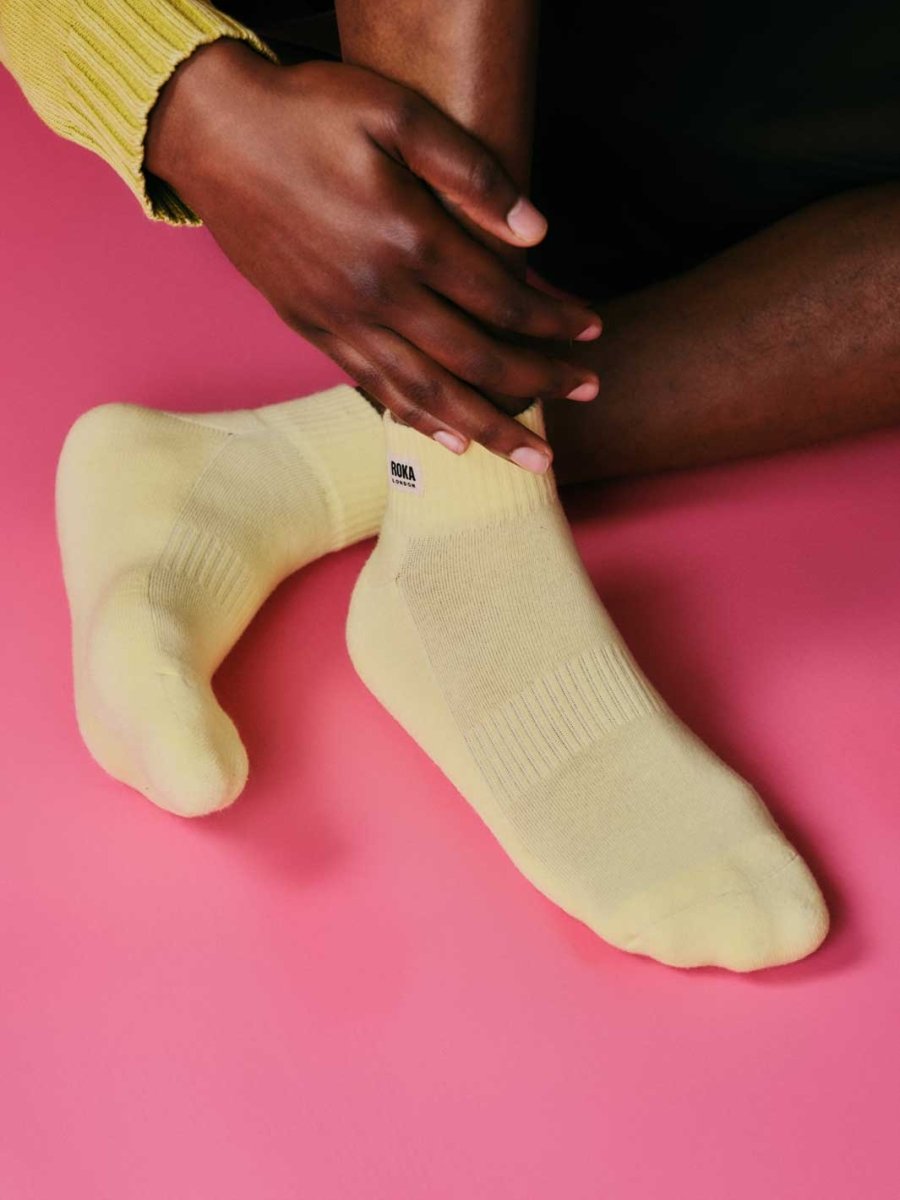 Wembley Ankle Socks for Women in Lemonade - RUTHERFORD & Co