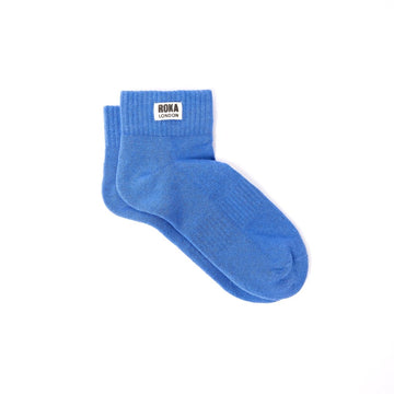 Wembley Ankle Socks for Women in Malibu Blue - RUTHERFORD & Co