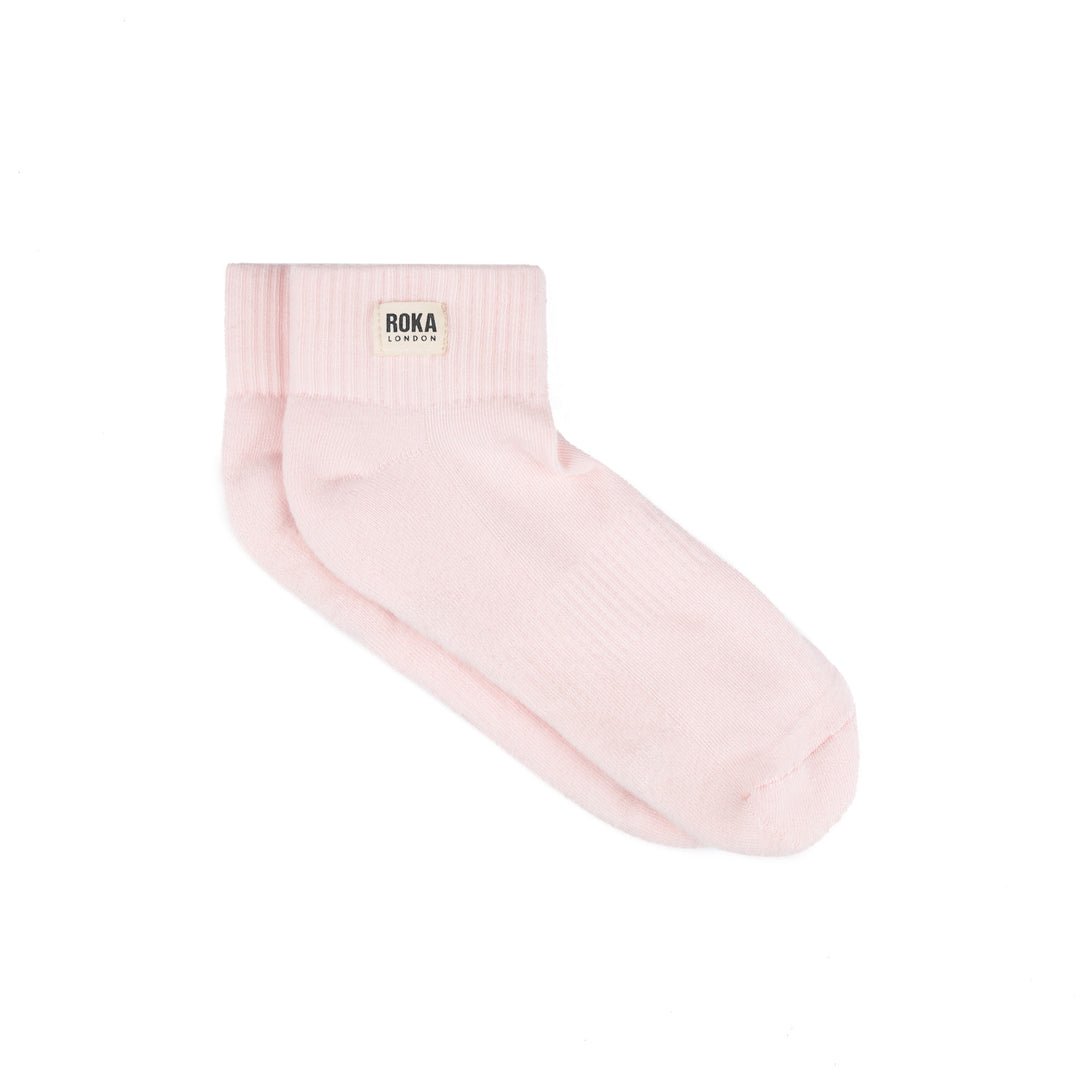WEMBLEY CROP SOCK ORGANIC COTTON TRANSCENDANT PINK - RUTHERFORD & Co