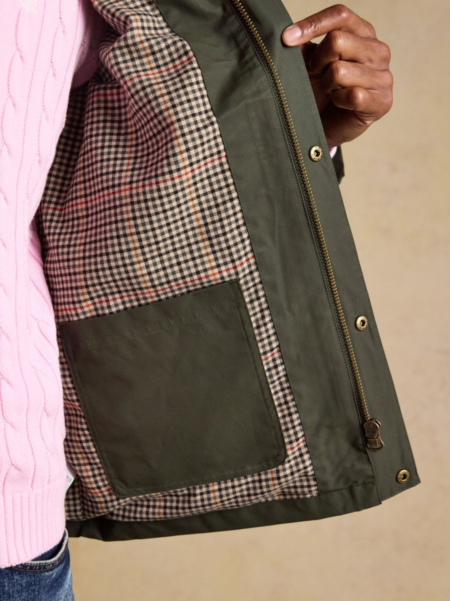 Westcott Khaki Green Waterproof Coat - RUTHERFORD & Co