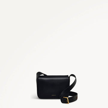 Westwell Lane Leather Small Flapover Crossbody Bag In Black - RUTHERFORD & Co