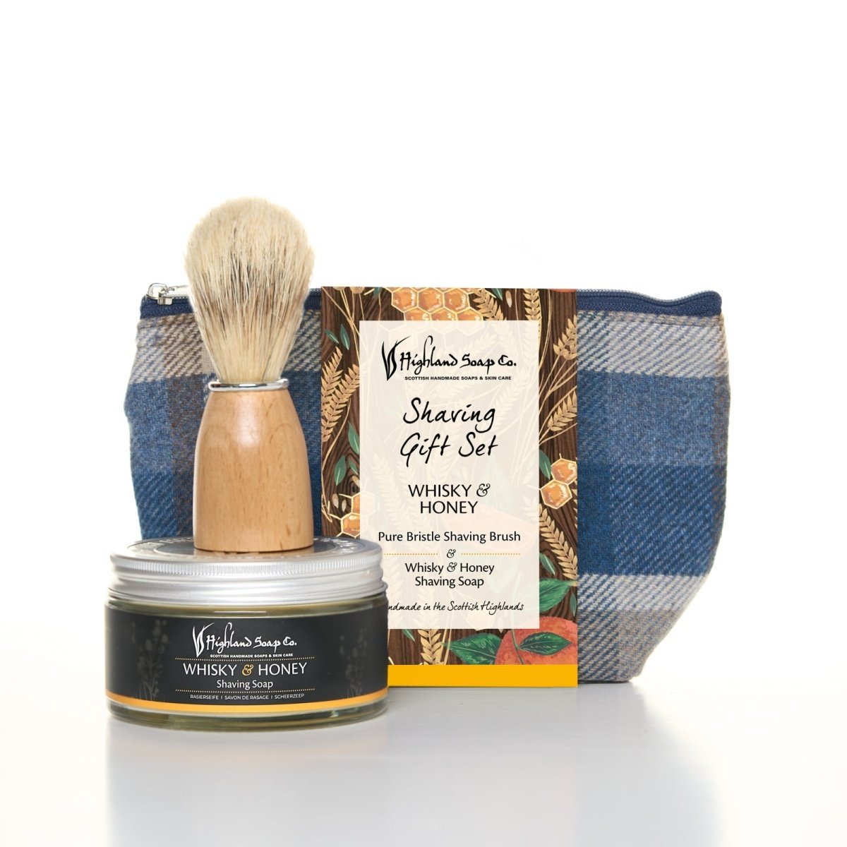 Whisky & Honey Wash Bag & Shaving Set - RUTHERFORD & Co