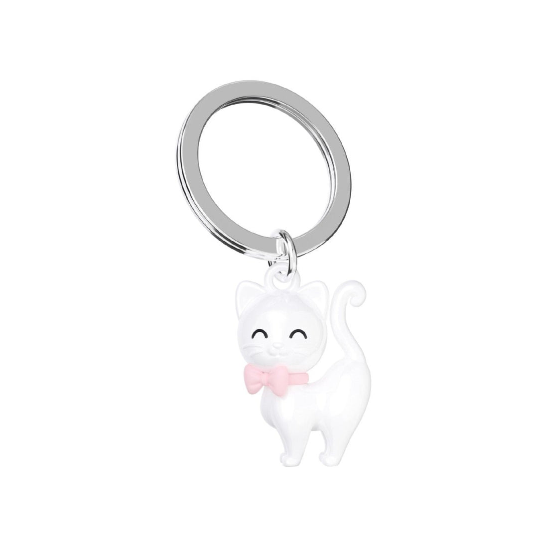White Cat with Pink Silicone Bow - RUTHERFORD & Co