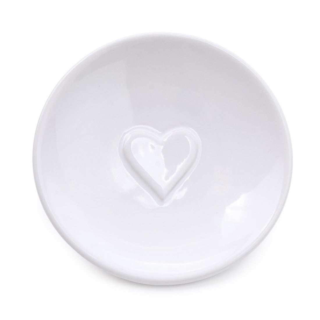 White Embossed Heart Soap Dish - RUTHERFORD & Co
