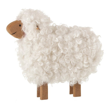 White Fluffy Sheep Ornament - RUTHERFORD & Co