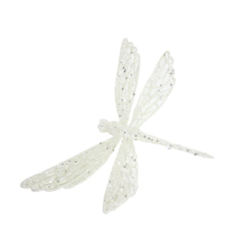 White Glitter Dragonfly - RUTHERFORD & Co