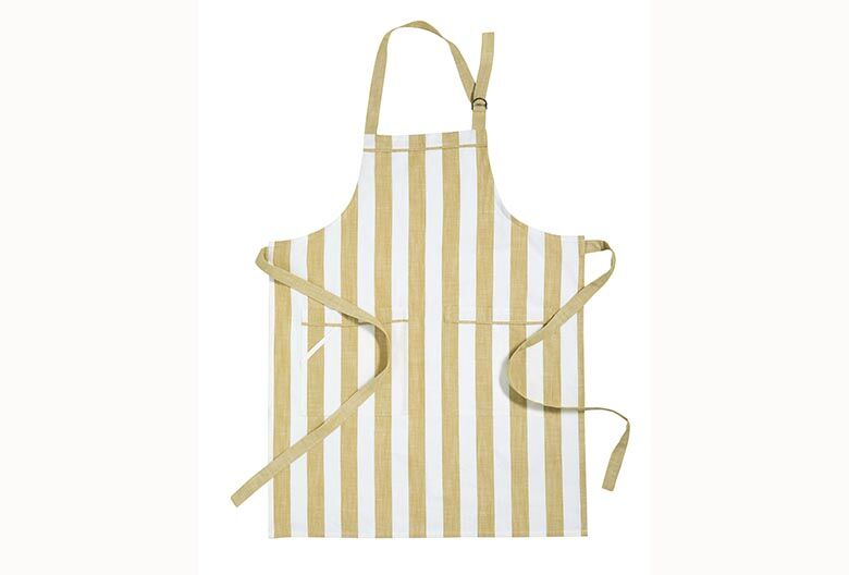 Wide stripe apron honeydew - RUTHERFORD & Co