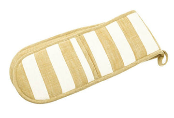 Wide stripe double oven glove honeydew - RUTHERFORD & Co