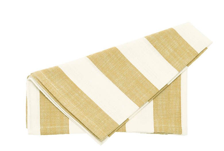 Wide stripe napkin honeydew (set of 4) - RUTHERFORD & Co