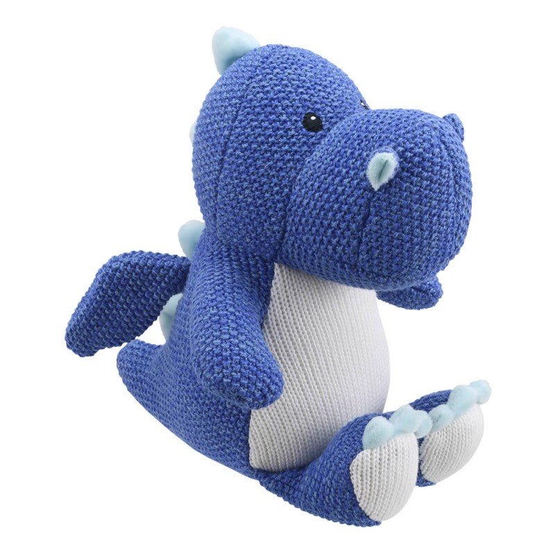 Wilberry Knitted Dragon - Blue - RUTHERFORD & Co