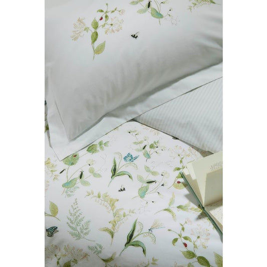 Wild Floral Green Bedding Duvet Set
